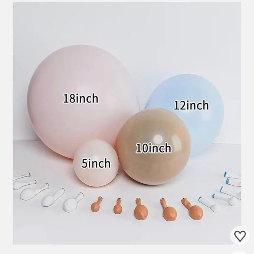 145Pcs Dusty Blue and Pink Balloons Garland Kit